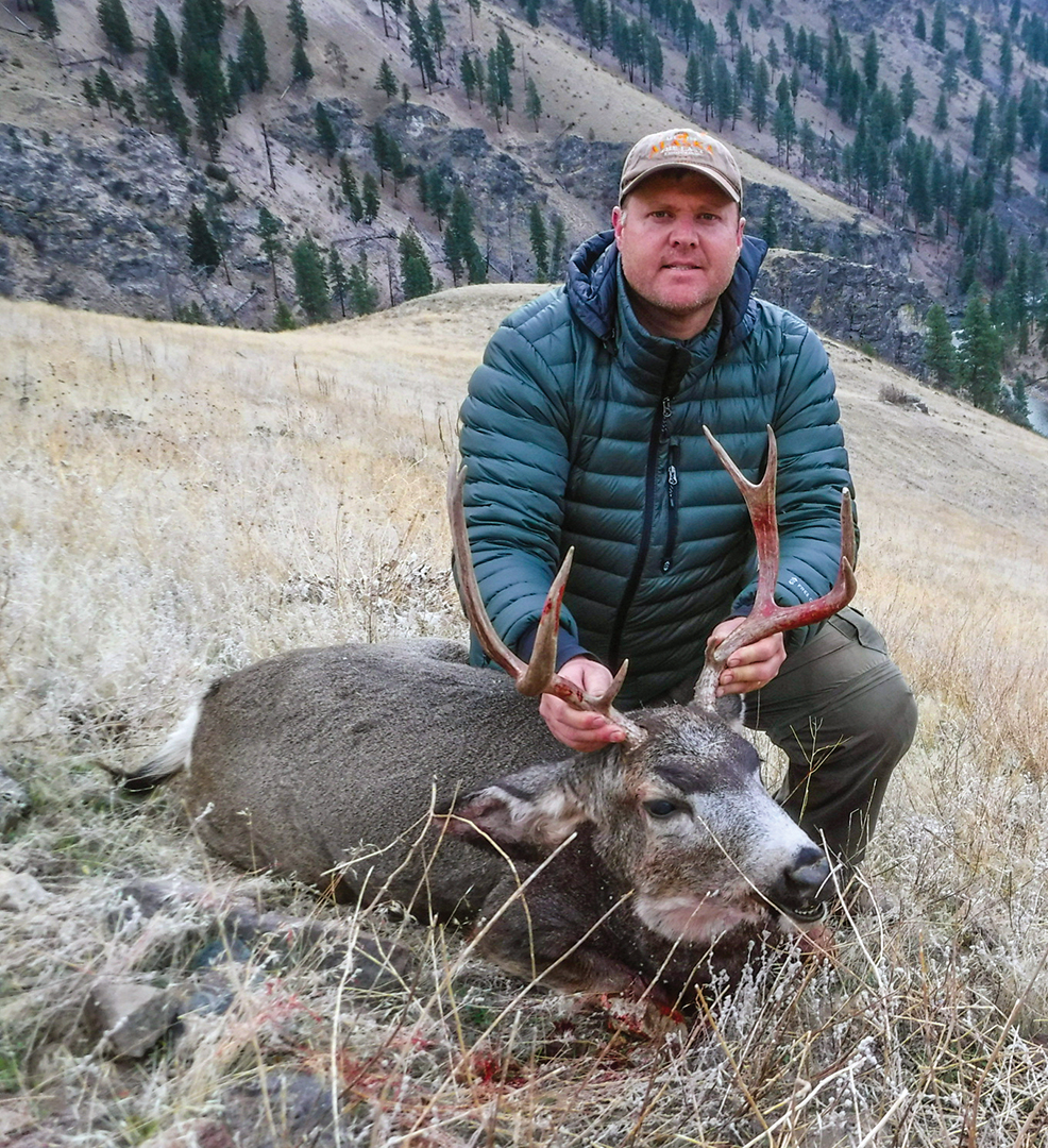 Without the help of stalking cover, Jason shot this deer in wide-open country after sneaking close enough.